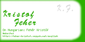 kristof feher business card